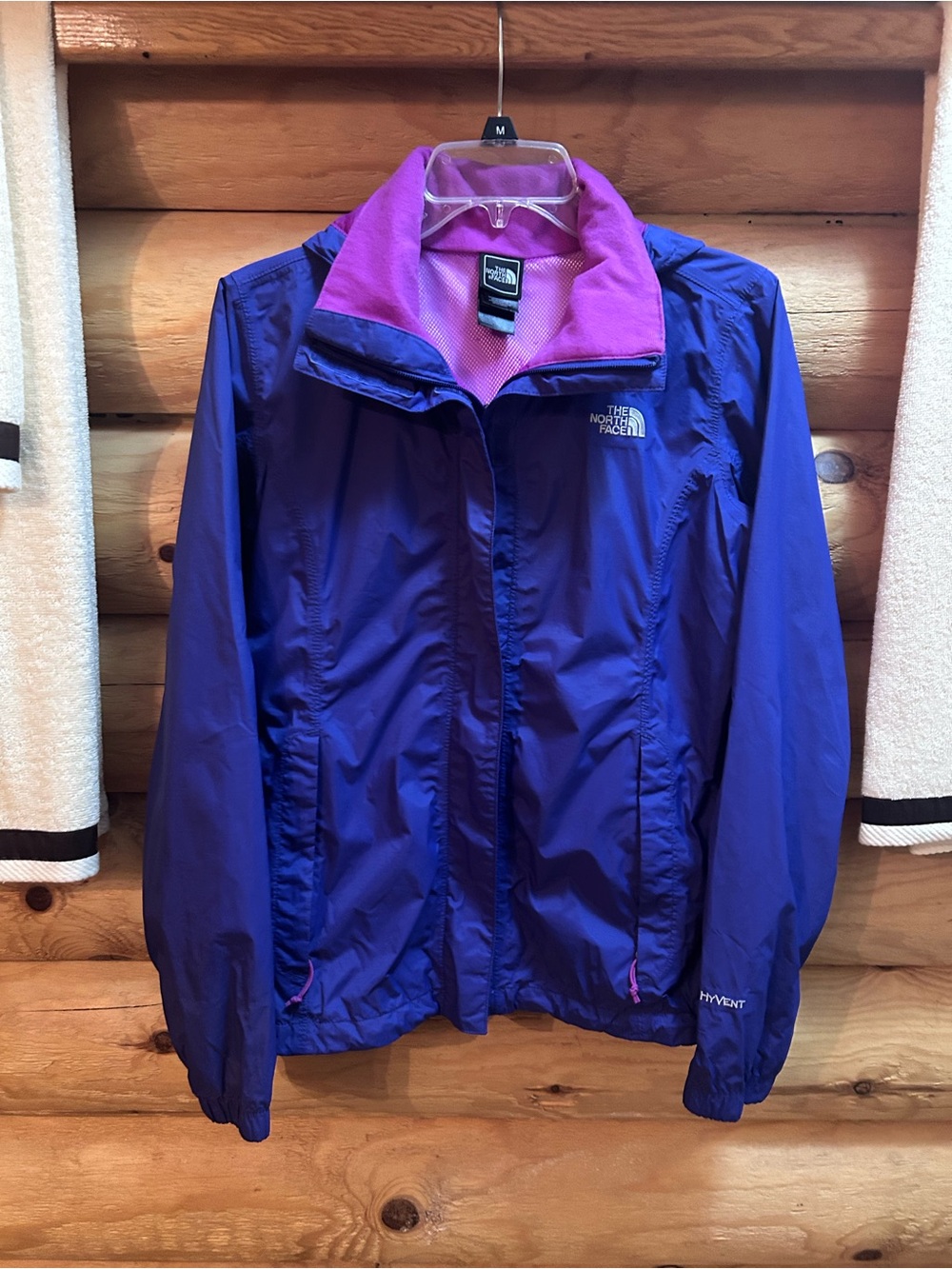 The North Face Rain Jacket with Pink Lining